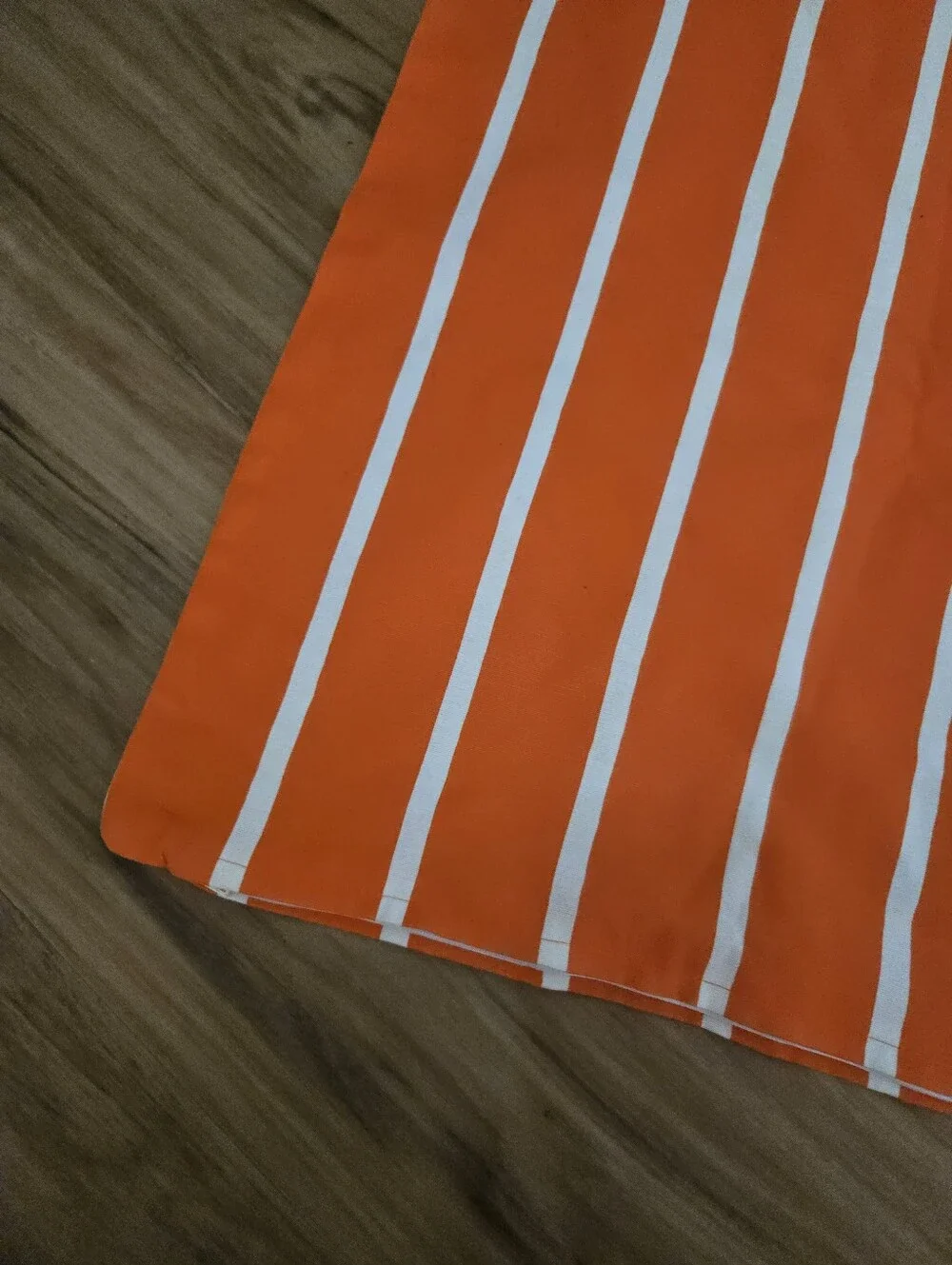 4/$15 Orange White Striped 20x20 Pillow Cover Cushion Boho Maximalist Retro